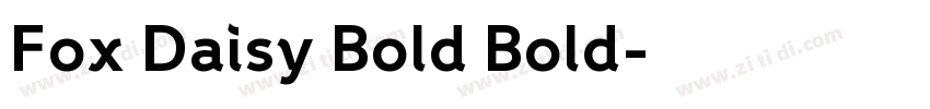 Fox Daisy Bold Bold字体转换